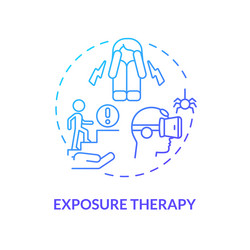 2d exposure therapy gradient line icon concept vector