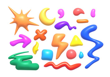 3d rendering of an abstract shape vector image
