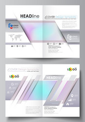 Business templates for bi fold brochure flyer vector