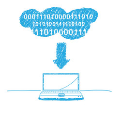 Cloud Computing Sketch vector image