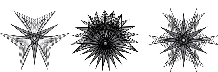 cosmic object is a geometric fractal vector image