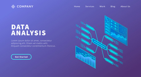 data analysis concept with various model graph vector image