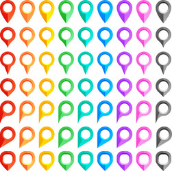 map pins pointer set vector image