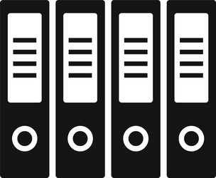 office folder stack icon simple style vector image