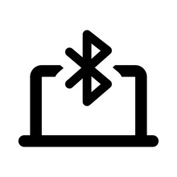sharing data via bluetooth to a laptop vector image