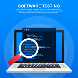 software testing development workflow vector image