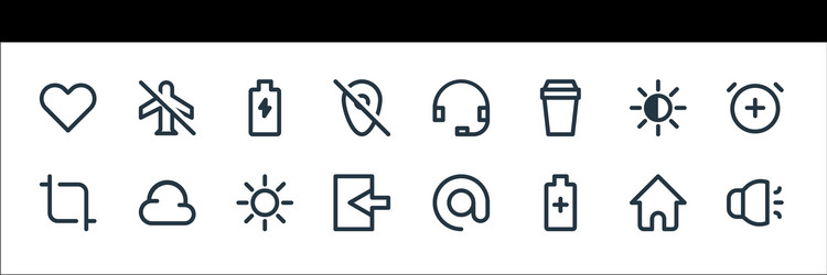 User interface line icons linear set quality vector