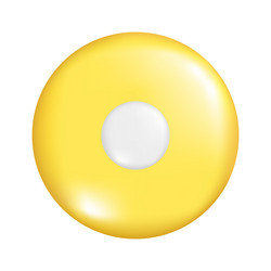 realistic 3d yellow round sphere shape with dot vector image