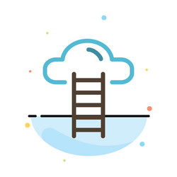 stair cloud user interface abstract flat color vector image