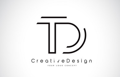 Minimalist monogram letter t o logo design Vector Image