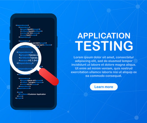 application testing software development workflow vector image