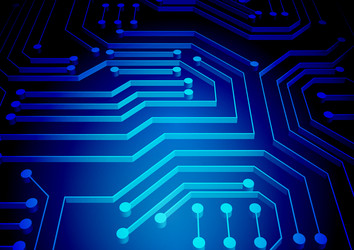 circuit technology background with hi-tech digital vector image