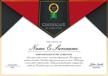 Elegant Certificate Template Vector Image