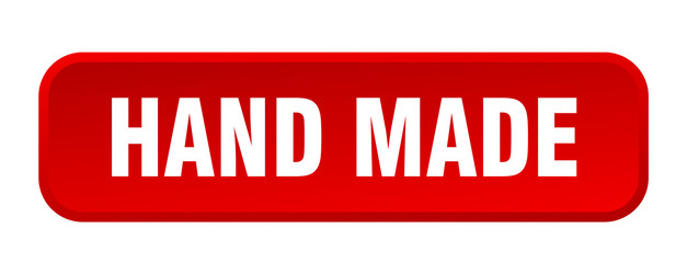 hand made button square 3d push vector image