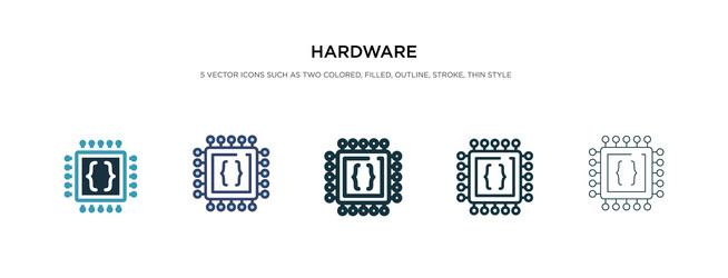 hardware icon in different style two colored vector