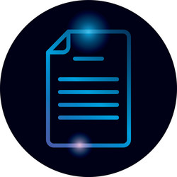 isolated data document gradient style icon vector image