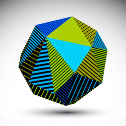 vivid abstract 3d spatial contrast figure art vector image