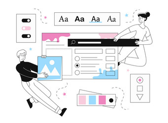 website designer concept vector image