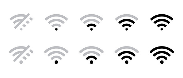 wifi signal level icon in flat style vector image