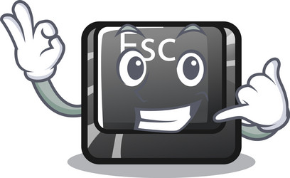 call me button esc isolated in character vector image