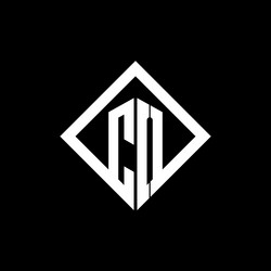 co logo monogram with square rotate style design vector image