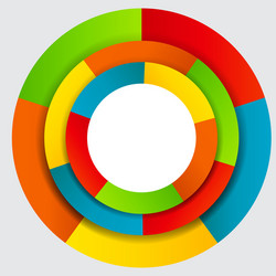 concept of colorful circular banners with arrows vector image