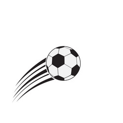 Dynamic Soccer Ball in Flight Vector Image