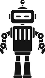 future robot icon simple style vector image