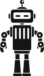 future robot icon simple style vector