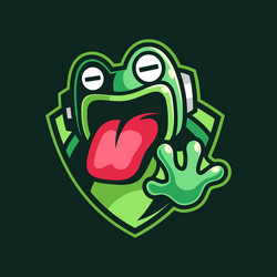 Gaming Frog Mascot Logo Vector Image