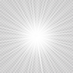 glow light effect starburst with sparkles vector image