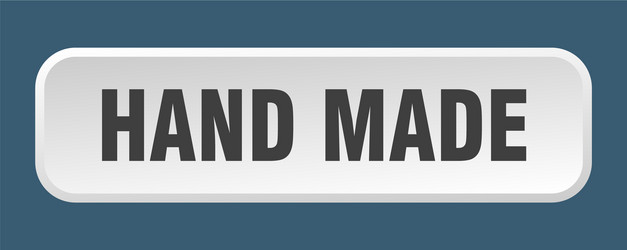hand made button square 3d push vector image