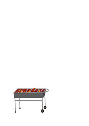 Metallic brazier on high legs cartoon vector