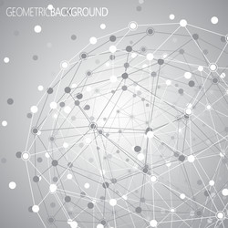 Molecular Network - Geometric Structure vector image