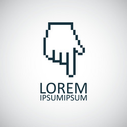 pointer pixel cursor icon vector image