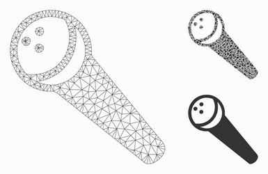 recording microphone mesh network model vector image