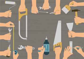 Repair tools flat icons set Royalty Free Vector Image