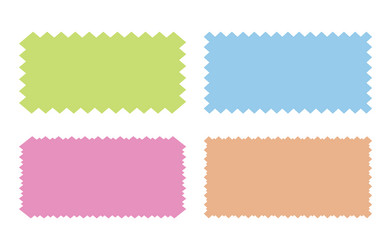 set of empty color frame with postage stamp style vector image