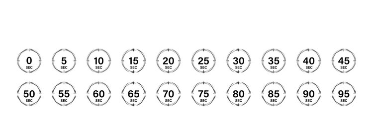 timer chronometer countdown set isolated vector image