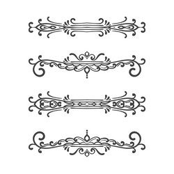 Set of swirl elements for design Royalty Free Vector Image