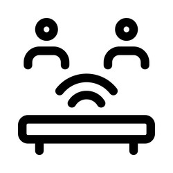 wifi connection with multiple user been shared vector image
