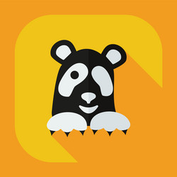 flat modern design with shadow icons pandas vector image