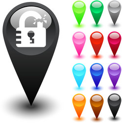 Lock and Unlock Button vector image