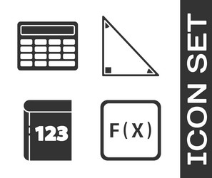 set function mathematical symbol calculator book vector image