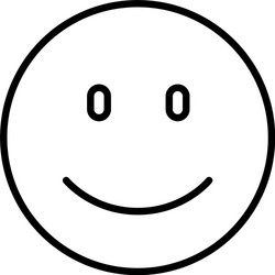 Smiling Face Icon - Flat Style vector image