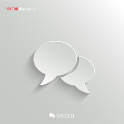 speech icon - web background vector image