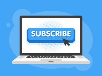 Subscription Button with Cursor vector image