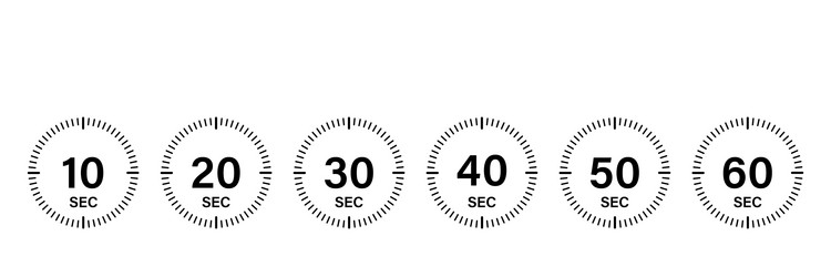 Timer chronometer countdown set isolated vector