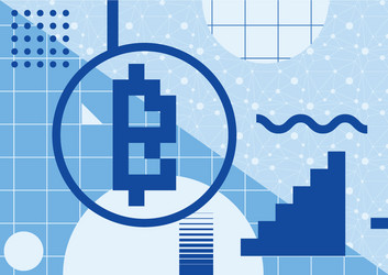 typography horizontal banner for blockchain vector image