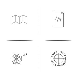 web applications simple linear icons set outlined vector image